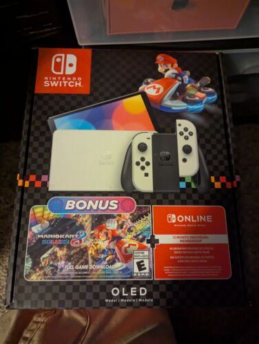 Nintendo Switch OLED Console Mario Kart 8 Deluxe Bundle w/2 games