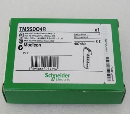 SCHNEIDER ELECTRIC TM5SDO4R DIGITAL OUTPUT MODULE 30VDC/230VAC 5A RELAY C/O