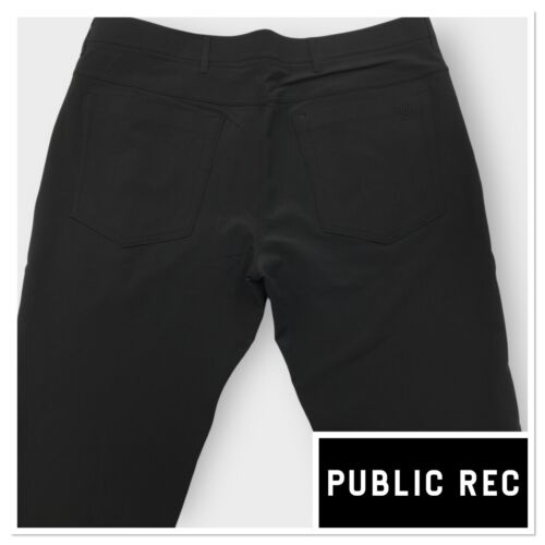 NEW! PUBLIC REC Workday Chino Pants Mens size 36×30 Black Casual Stretch