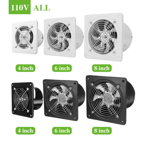 4″ 6″ 8″ 10″ 12″Exhaust Fan Ventilation Extractor Fan Wall-Mounted Square Blower