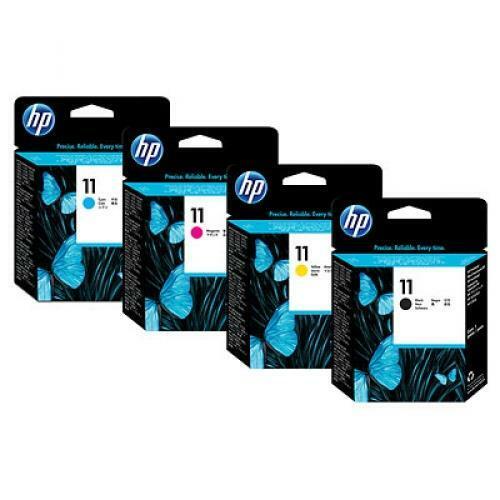 Genuine HP 11 Black Cyan Magenta Yellow Printheads lot – FREE DELIVERY! VAT inc.