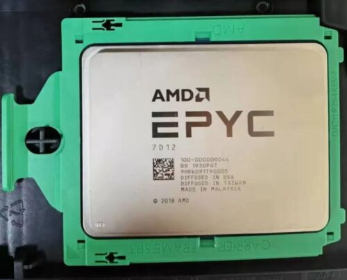 AMD EPYC 7D12 Unlocked 1.1GHz-3.0GHz 32 Core 64 Thread SP3 180W CPU Processor