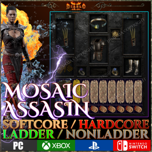 MOSAIC ASSASIN FULL SET  PC PS4 PS5 XBOX SWITCH   D2R DIABLO 2 RESURRECTED