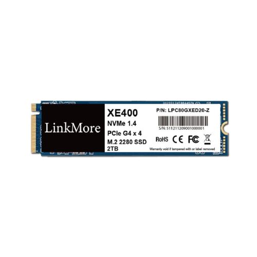 LinkMore XE400 2TB M.2 2280 PCIe Gen4 NVMe 1.4 Internal SSD, Solid State Driv…