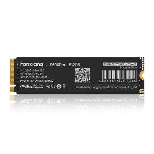 Fanxiang M.2 SSD NVMe 512GB SSD 3500MB/S 3.0 PCIe Internal Solid State Drive