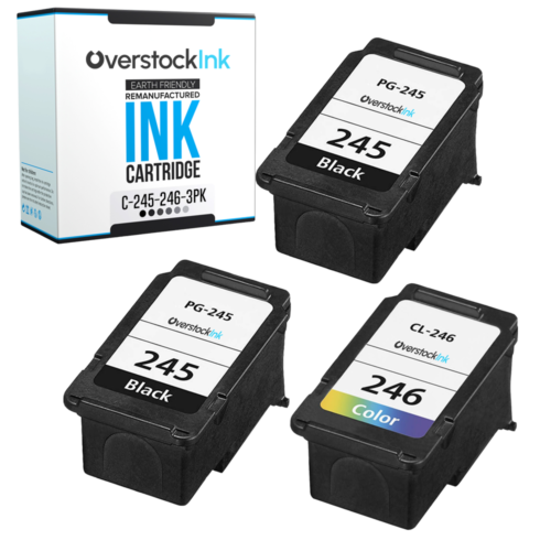 3 Pack 245 and 246 Ink Cartridges for Canon PIXMA TS3322 TS3420 iP2820 MG2420