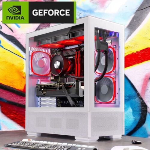 Liquid Cooled Gaming PC Desktop Computer i7 to3.9 16GB 1TB SSD NVIDIA RTX 3050