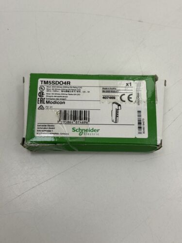 NEW – SCHNEIDER ELECTRIC TM5SDO4R DIGITAL OUTPUT MODULE 30VDC/230VAC 5A RELAY