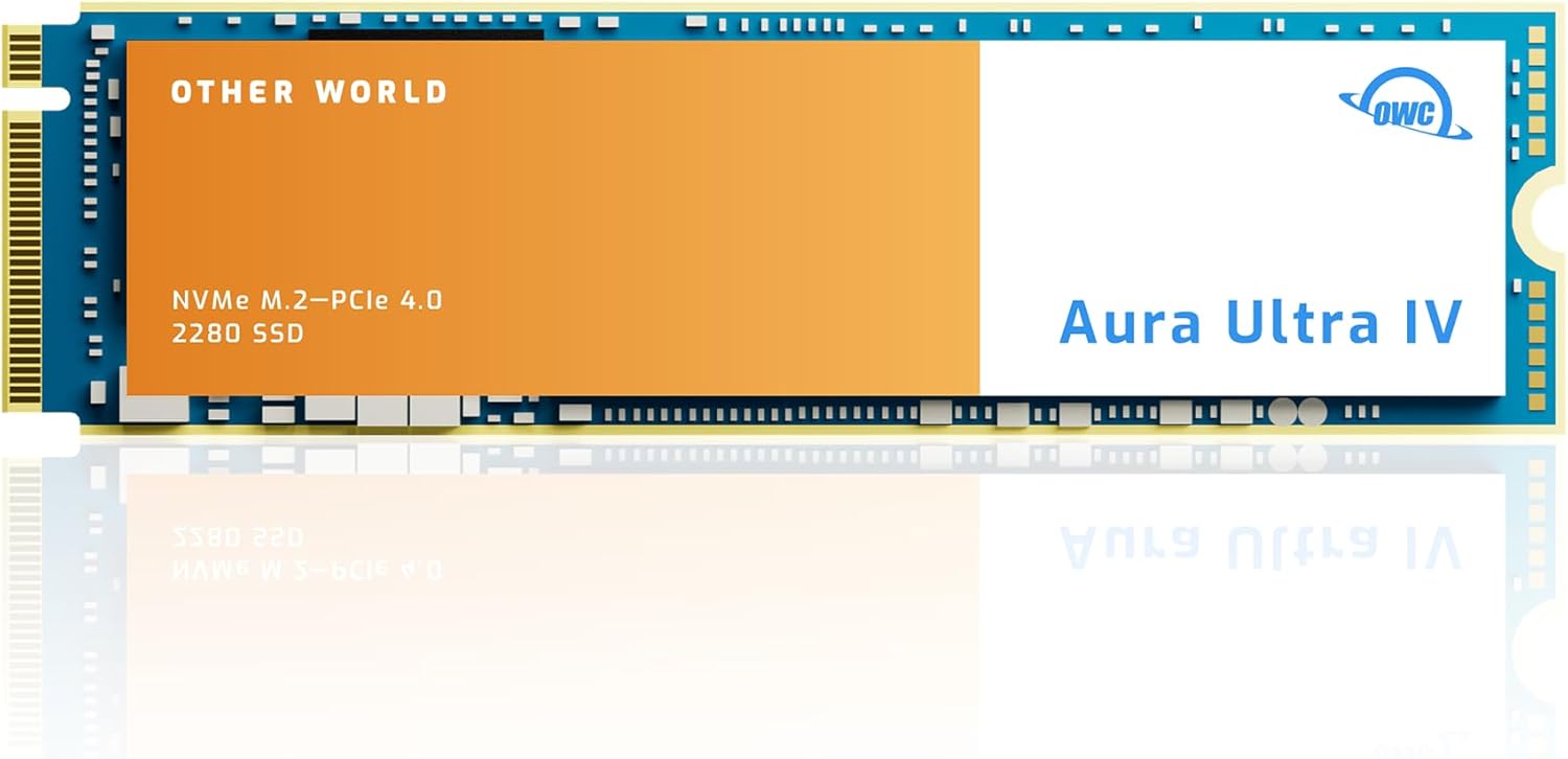 OWC 1TB Aura Ultra IV PCIe 4.0 NVMe M.2 2280 SSD Internal Solid State Drive for Synology DiskStation DS1019+ DS1520+ DS1522+ DS1621+ DS1621xs+