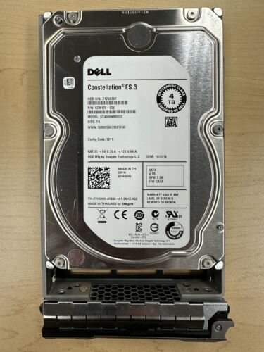 Dell 4TB 0THGNN THGNN 7.2K RPM SATA 6Gb/s Hard Drive w/tray