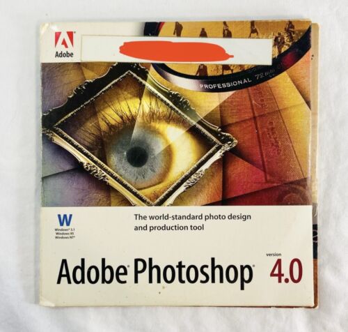 READ DESCRIPTION Adobe Photoshop 4.0 Application & Tutorial 2 CD WINDOWS 1996