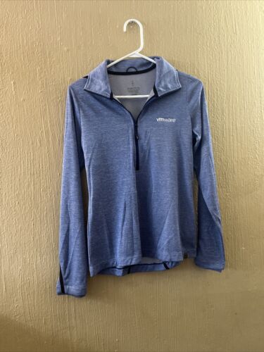 Vmware Employee Uniform Work Women Blue 1/4 Zip Up Jacket Sz Small