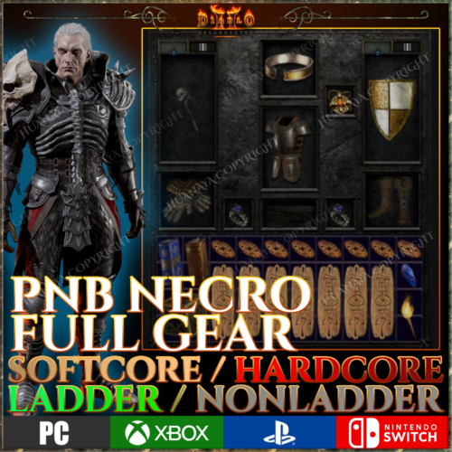 PNB NECROMANCER PVP KING  PC PS4 PS5 XBOX SWITCH  D2R DIABLO 2 RESURRECTED