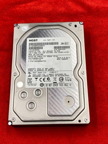 HGST ULTRASTAR HUS724030ALA640 3TB 7200 RPM 3.5″ SATA DESKTOP HARD DRIVE 0F19455