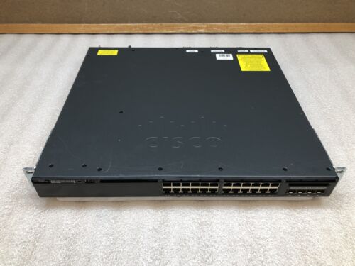 Cisco Catalyst WS-C3650-24PD-S 24-Port Gigabit PoE+ Ethernet 2xSFP 10Gbe Switch