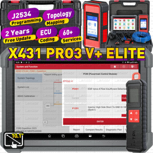 LAUNCH X431 PRO3S V+5.0 ELITE PRO5 Car Diagnostic Tool J2534 Programming Coding