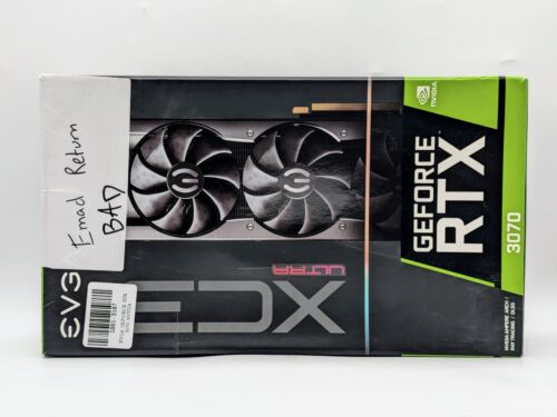 EVGA GeForce RTX 3070 XC3 Black Gaming 8GB GDDR6 iCX3 Cooling ARGB LED LHR…