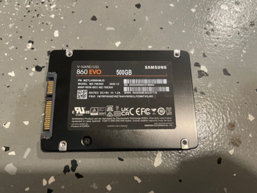 Samsung 860 EVO 500GB V-NAND SSD SATA MZ7LH500HMJD MZ-76E500 Solid State Drive