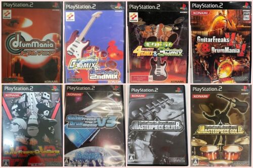 Guitar Freaks & Drum Mania Masterpiece V V2 V3 Silver Gold … 8Games set PS2