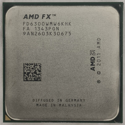 AMD FX-6300 CPU 6-Core 3.5 GHz 4.1 GHz Turbo Socket AM3+ FD6300WMW6KHK