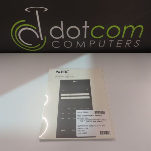 25x NEC SL1100 DESI PAPER Sheets 1100069 12-B IP4 IP4WW-12TXH 1x Packet=25pcs