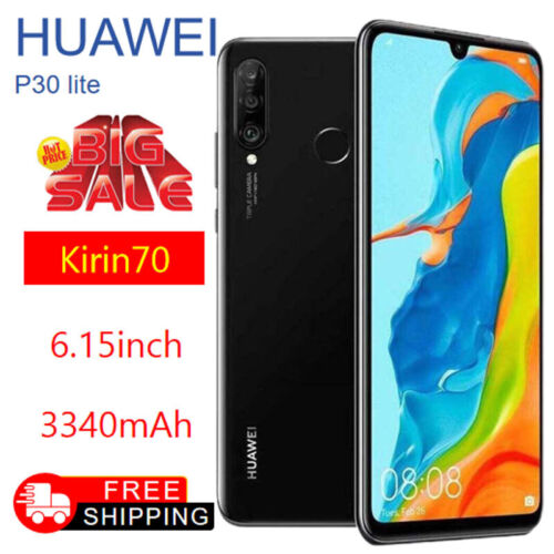 Huawei P30 Lite Unlocked 6.15”Android 4/6+128GB New Sealed – Big Sale  BLACK