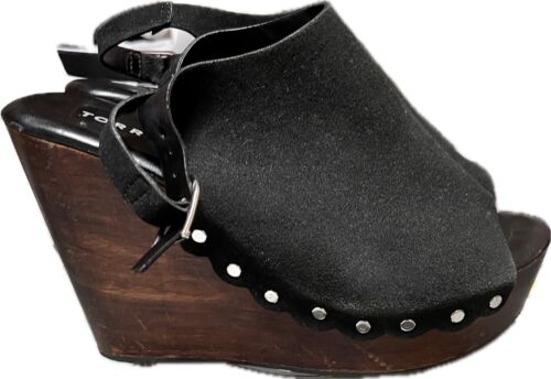 Torrid Wedges Platform Clogs Shoes Womens Size 10.5  Black Open Toe Platform 5″