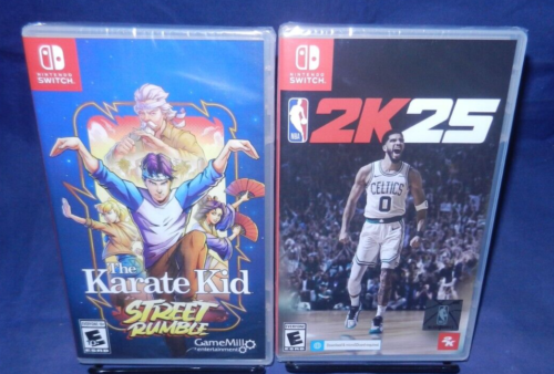 Switch NEW Factory Sealed; The Karate Kid Street Rumble, NBA 2K25, Free Shipping