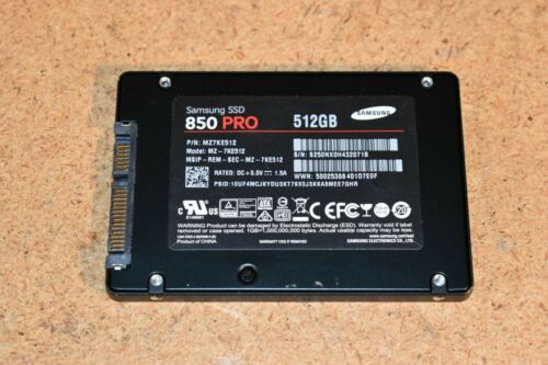 Samsung 850 PRO 512GB 2.5″ SATA SSD Solid State Hard Drive MZ-7KE512 MZ7KE512