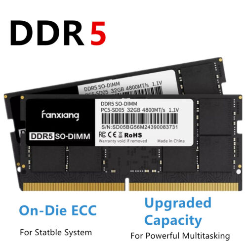 DDR5 64GB (32GBX2) 48GB(24GBX2) 4800/5600MHZ 262Pin SODIMM Memory RAM Intel XMP