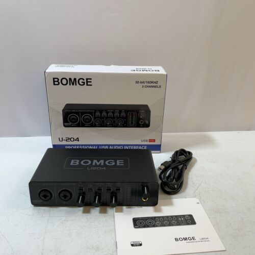 BOMGE U204 USB Audio Interface for PC Computer Recording Music