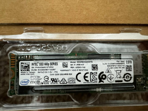 Intel 660P Series 2TB, Internal, (SSDPEKNW020T8X1)  Solid State Drive