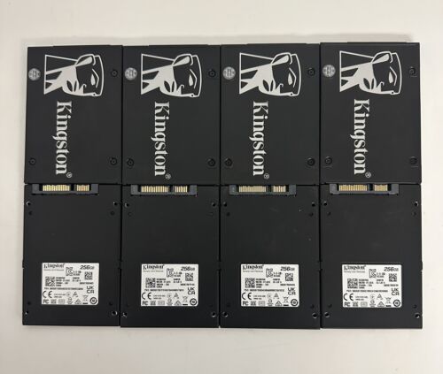 Lot of 8 Kingston KC600 256GB 2.5 in SATA III Internal SSD (SKC600/256G) %100