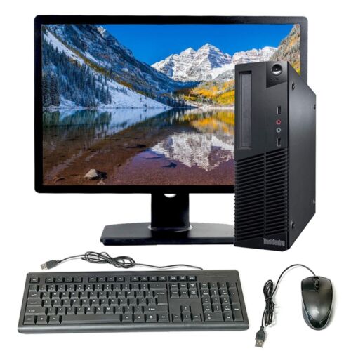 Lenovo Desktop i5 Computer PC SFF 8GB RAM 250GB HDD 19in LCD Windows 10 Wi-Fi DV