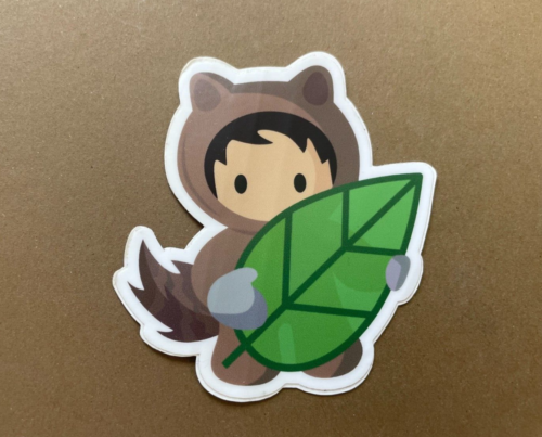 Salesforce Sticker – Astro with Leaf – Sustainability – Net Zero