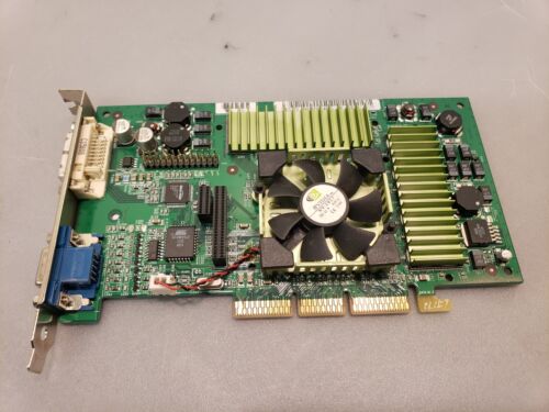 Vintage 2001 Nvidia Quadro2 Pro 180-P0032-0100-A02 VGA DVI AGP Video Card