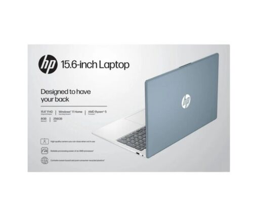 NEW HP 15.6″ FHD AMD Ryzen 5 7520U 8GB RAM 256GB NVMe SSD WIN11 BLUE SHIPS FAST