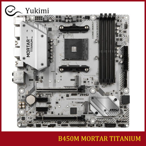 FOR MSI B450M MORTAR TITANIUM 64GB AM4 AMD HDMI Micro-ATX Motherboard