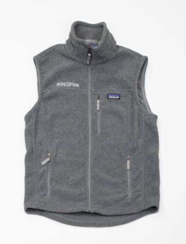 Patagonia Synchilla Mens Vest Size Medium Full Zip Gray Dell Computers 21×26