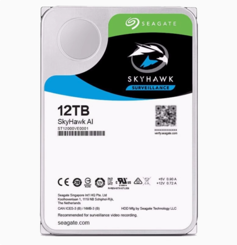 New Seagate ST12000VE001 SkyHawk AI 12TB 7200RPM SATA 6Gb/s 256MB 3.5″ HDD