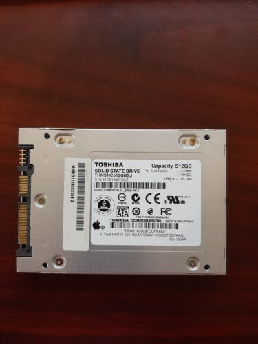 Tested Toshiba THNSNC512GBSJ Apple #655-1654A 512GB Solid State Drive #97