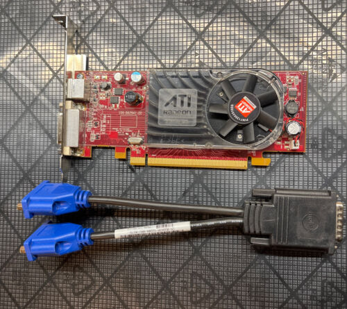 Radeon ATI HD 3450 PCIe Graphics Video Card AMD B629 Dell 0X398D DMS-59 S-Video