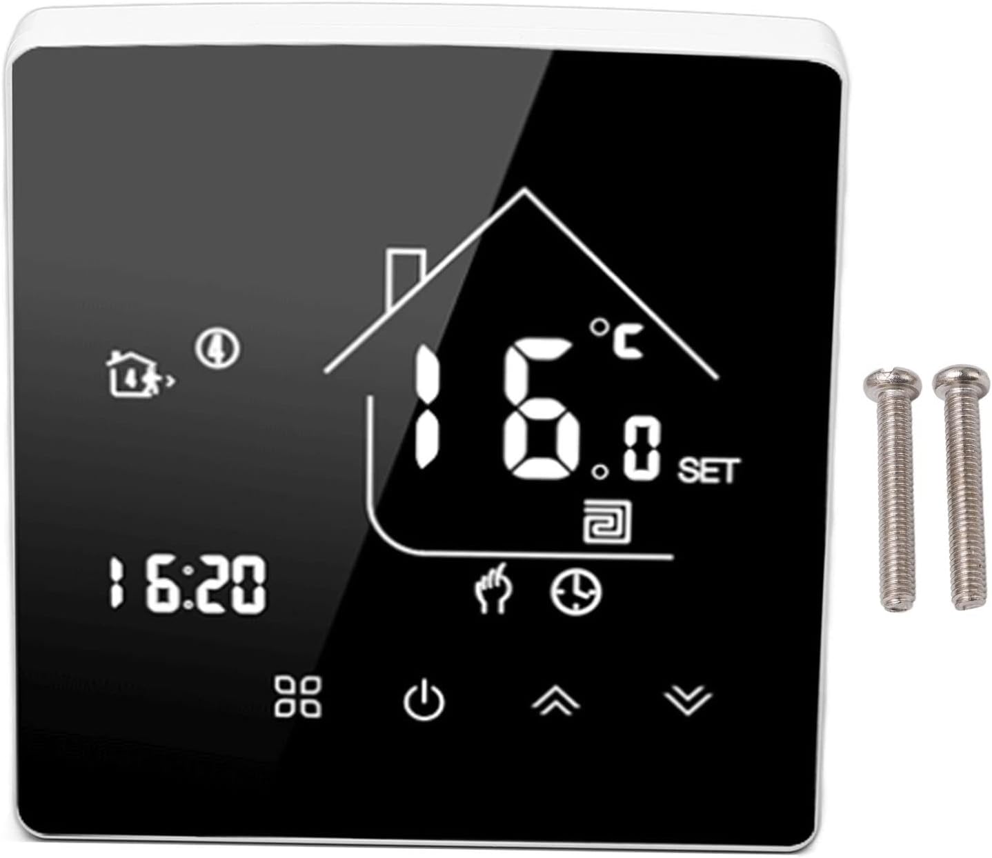 Smart Thermostat High Boiler Heating Temperature Controller with LCD Touch Screen Programmable for 7 Days