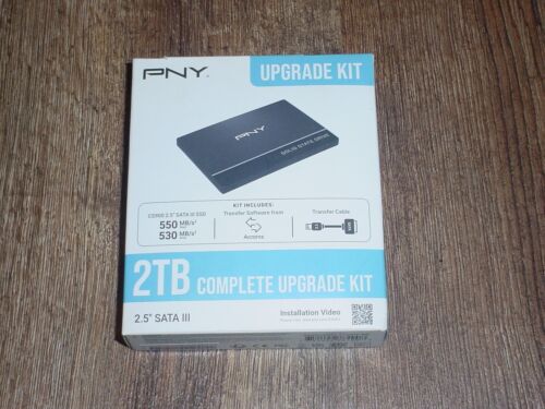 PNY 2TB CS900 2.5” Solid State SATA-III SSD Upgrade Kit w/Transfer Cable New !!