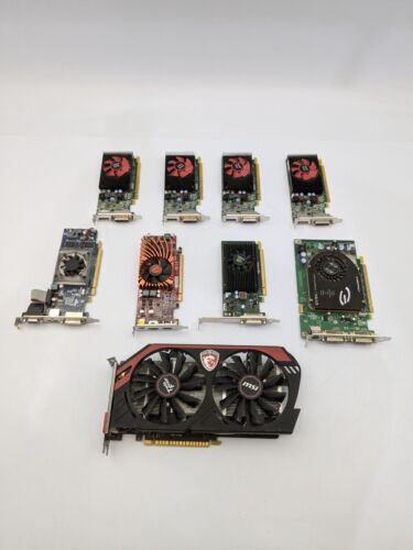 Mixed Lot of Nvidia AMD EVGA MSI Pegatron VGA & HDMI Graphic Cards for Gaming