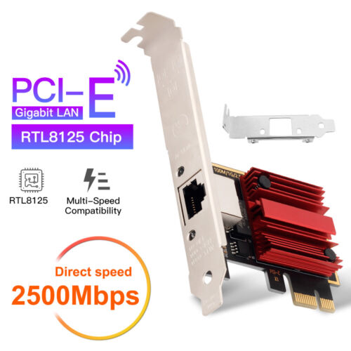 PCI-E Network Adapter RTL8125B 2.5Gbps Gigabit Ethernet Card RJ45 LAN Controller