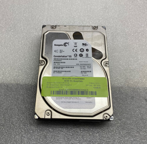 Seagate ST2000NM0001 2 TB 2000GB 3.5″ SAS Desktop Hard Disk Drive HDD Tested