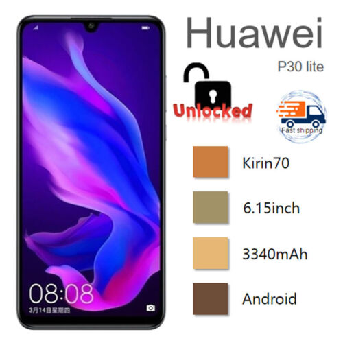 Huawei P30 Lite Unlocked 6.15”Android 4/6+128GB New Sealed – Big Sale