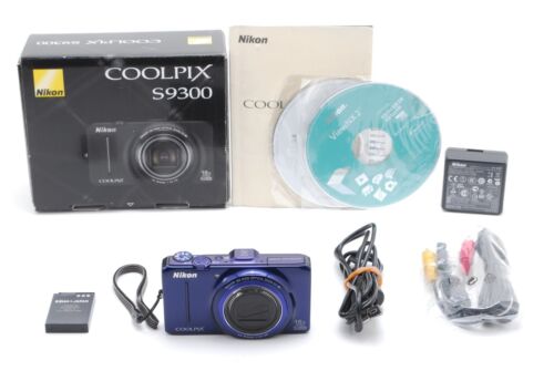 【N MINT】Nikon COOLPIX S9300 Blue 16.0MP 18x Digital Camera From JAPAN