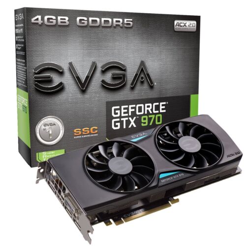 EVGA GeForce GTX 970 4GB SSC Gaming ACX 2.0+ Cooling Graphics Card (04G-P4——